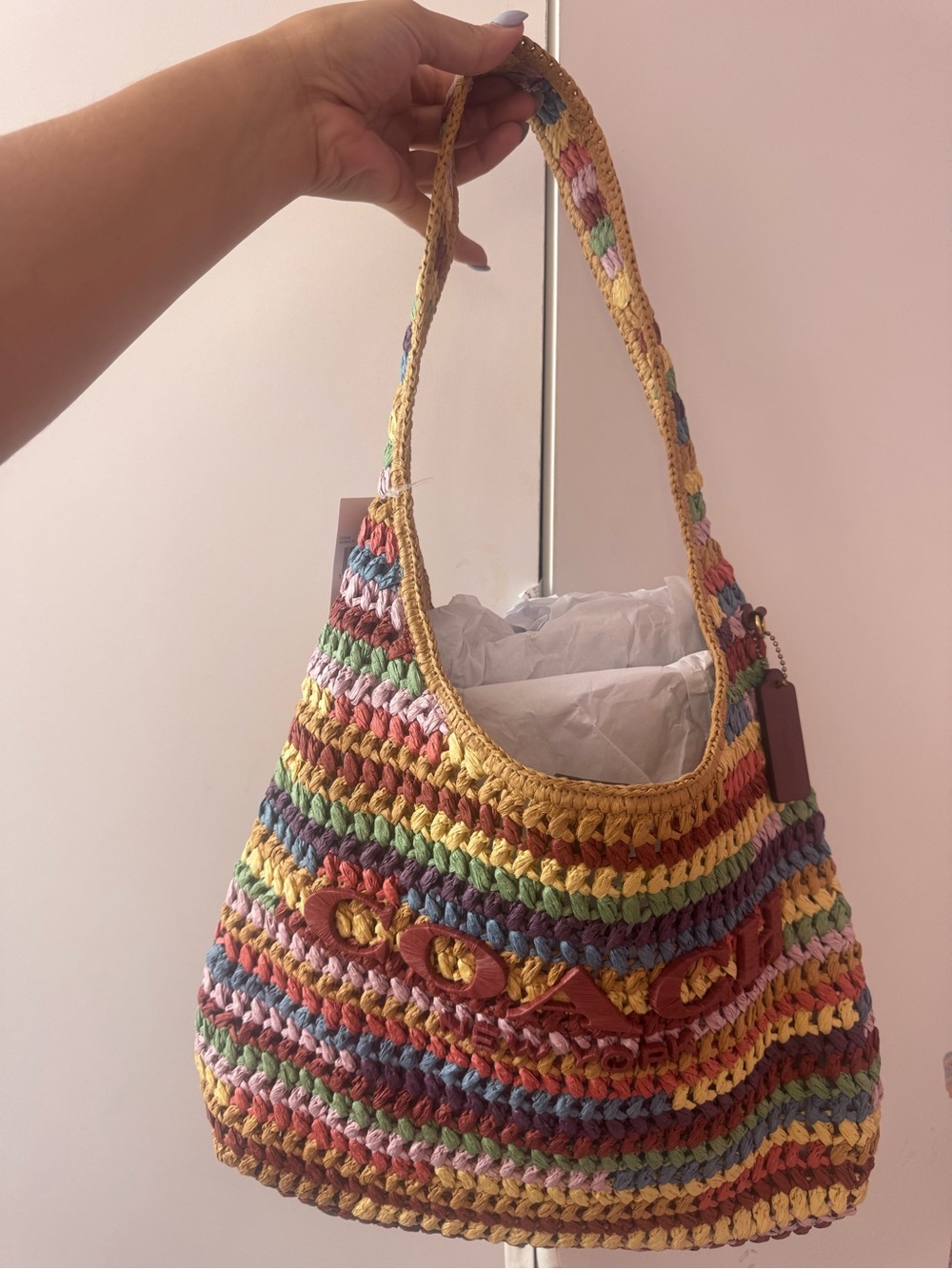 Coach Multicolor Crochet Shoulder Bag